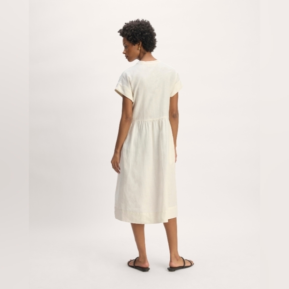 Everlane The Craft Button Front Linen Dress White Cream / Size XXS - Picture 9 of 17